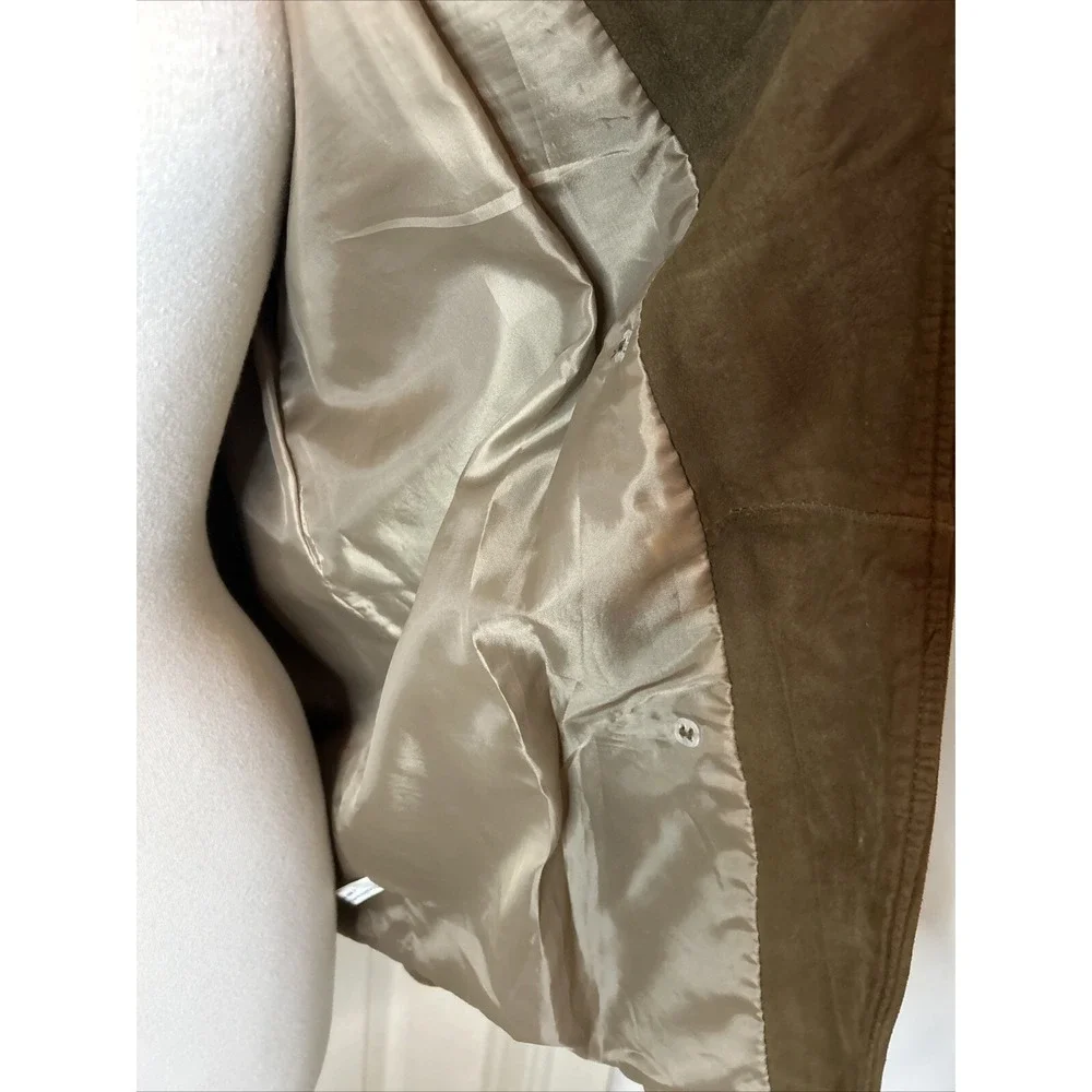 Vintage Ellen Tracey Neiman Marcus, Women's Jacket/Shirt, Size 8  Brown Suede - Picture 7 of 16